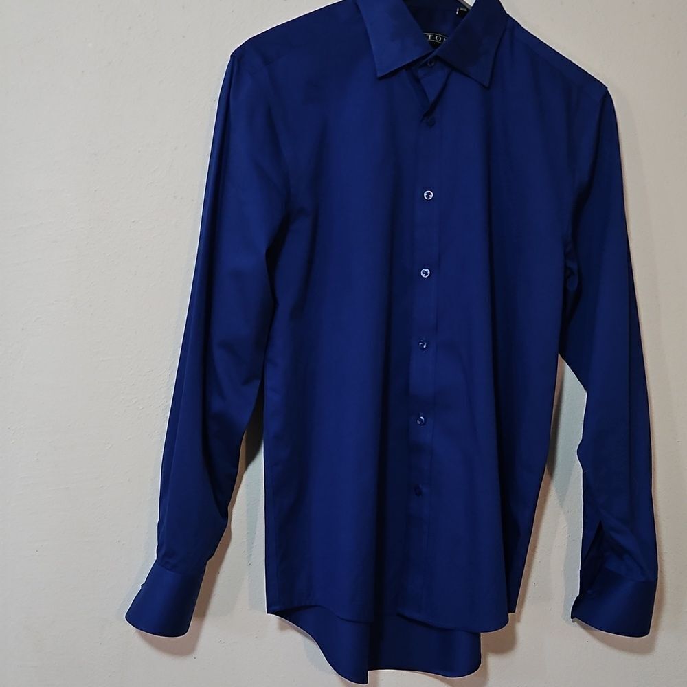 Luxton Royal Blue Long-Sleeve Dress Shirt